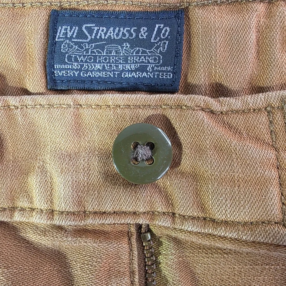 Levi's Mens 502 Fatigue Brown Utility Pants 35x29 Drawstring Hybrid Chino